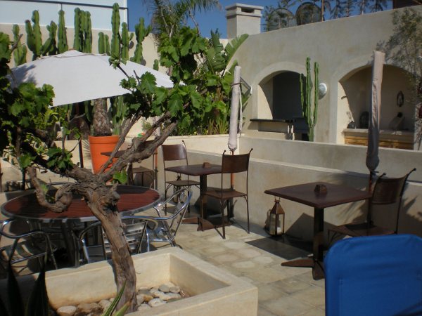 Repas intime sur la terrasse